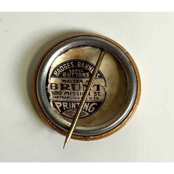 Early 1900s Walter Brunt Co Pin Button USA Flag Independence Day Vtg Pinback - Picture 3 of 3